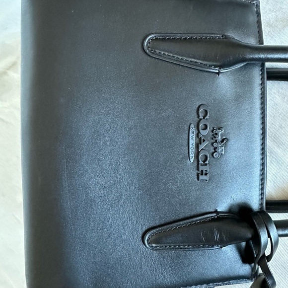 Coach Andrea carryall Black Leather Handbag CP081 - Picture 11 of 16